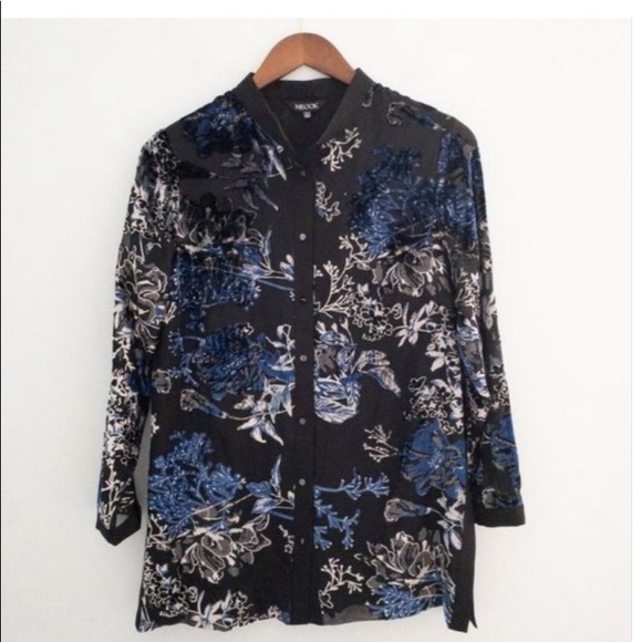 Misook Tops - New MISOOK size 2X drama velvet tunic top